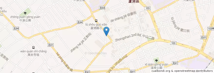 Mapa de ubicacion de 微笑杏鄰藥局 en تايوان, تايبيه الجديدة, 蘆洲區.