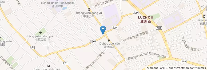Mapa de ubicacion de 全家藥粧藥局 en Taiwan, 新北市, 蘆洲區.
