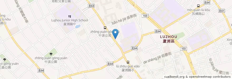 Mapa de ubicacion de 廷升藥局 en تايوان, تايبيه الجديدة, 蘆洲區.
