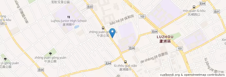 Mapa de ubicacion de 萊康連鎖藥局 en 타이완, 신베이 시, 루저우 구.