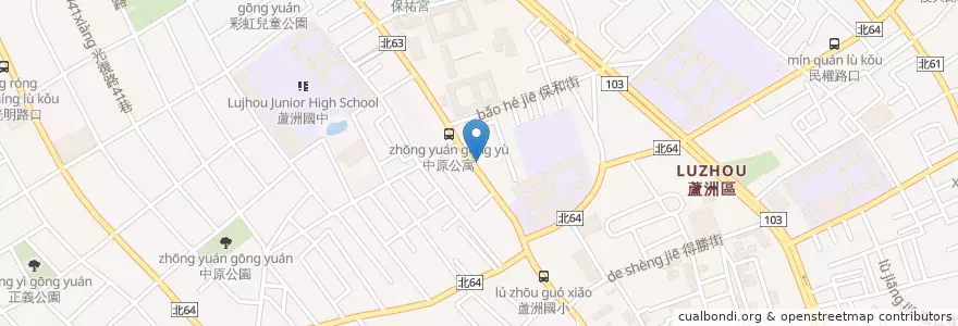 Mapa de ubicacion de 常喜藥局 en Taiwan, 新北市, 蘆洲區.