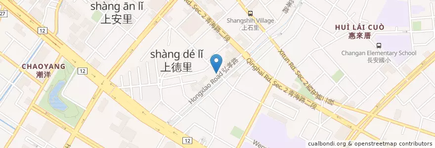 Mapa de ubicacion de 上德社區發展協會 en Тайвань, Тайчжун, 西屯區.