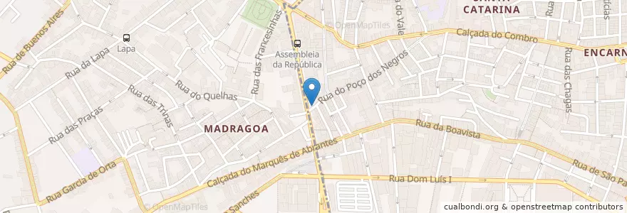 Mapa de ubicacion de New Moment en 葡萄牙, Área Metropolitana De Lisboa, Lisboa, Grande Lisboa, 里斯本, Estrela, Misericórdia.
