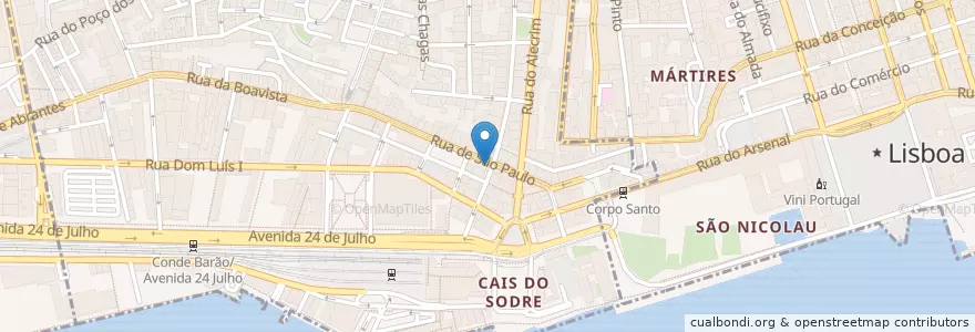 Mapa de ubicacion de The Wine Cellar en Portugal, Área Metropolitana De Lisboa, Lisboa, Grande Lisboa, Lisboa, Misericórdia.