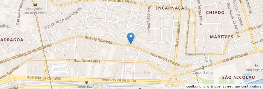Mapa de ubicacion de Tabernáculo By Hernâni Miguel en 葡萄牙, Área Metropolitana De Lisboa, Lisboa, Grande Lisboa, 里斯本, Misericórdia.