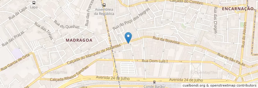 Mapa de ubicacion de Neighbourhood en پرتغال, Área Metropolitana De Lisboa, Lisboa, Grande Lisboa, لیسبون, Misericórdia.