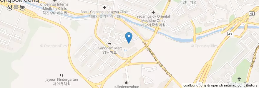 Mapa de ubicacion de 현내과 en Corea Del Sur, Gyeonggi, 용인시, 수지구.