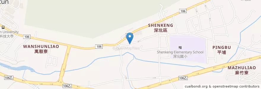 Mapa de ubicacion de 芭樂嬌烤雞屁股 en Тайвань, Новый Тайбэй, 深坑區.