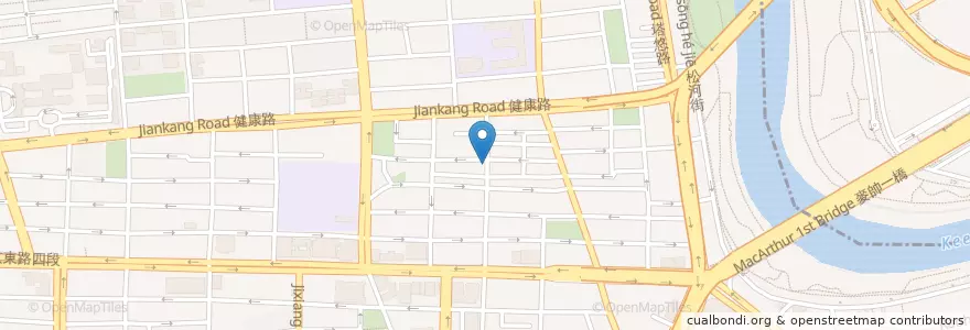 Mapa de ubicacion de 東京大阪燒 en 台湾, 新北市, 台北市, 松山区.