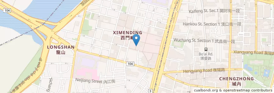 Mapa de ubicacion de 王子起士馬鈴薯 en تايوان, تايبيه الجديدة, تايبيه, 萬華區.