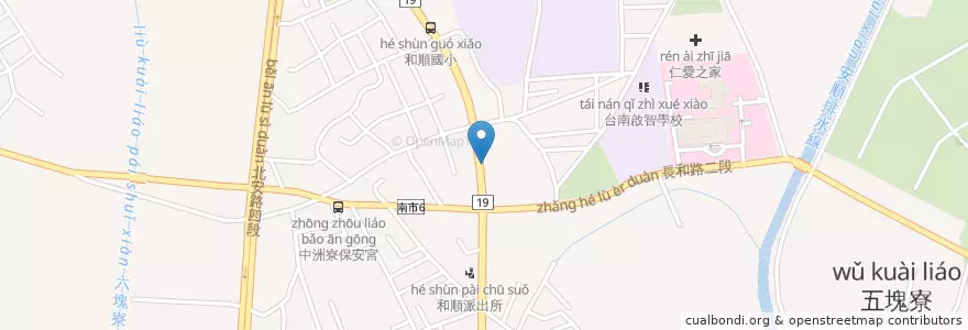 Mapa de ubicacion de 慶安中醫診所 en Tayvan, 臺南市, 安南區.