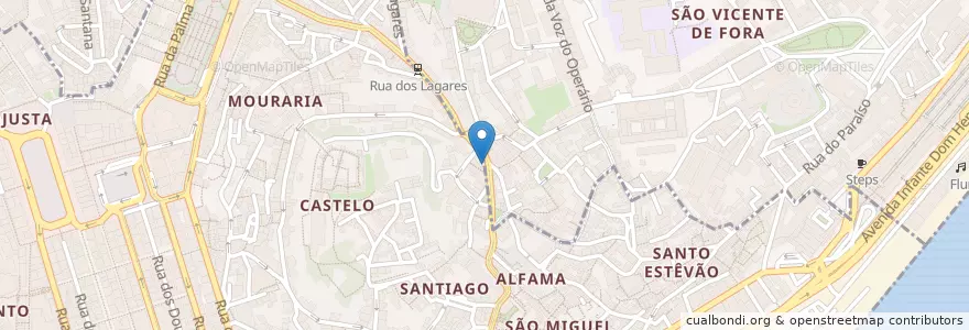 Mapa de ubicacion de O Cantinho dos Seis en 포르투갈, Área Metropolitana De Lisboa, Lisboa, Grande Lisboa, 리스본, Santa Maria Maior.
