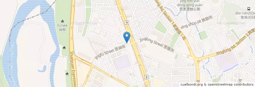 Mapa de ubicacion de Q Burger(準備開幕) en 台湾, 新北市, 台北市, 文山区.
