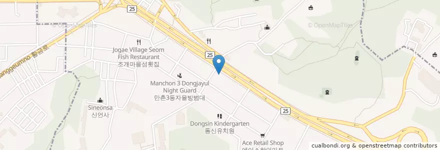 Mapa de ubicacion de 맘스터치 en Corea Del Sur, Daegu, 수성구, 만촌동.