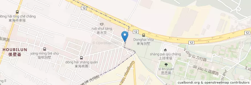 Mapa de ubicacion de 那個鍋 en Taiwan, Taichung, 西屯區, 龍井區.
