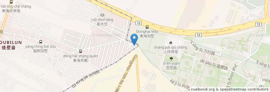 Mapa de ubicacion de 小雅自助餐 en تایوان, تایچونگ, 西屯區, 龍井區.