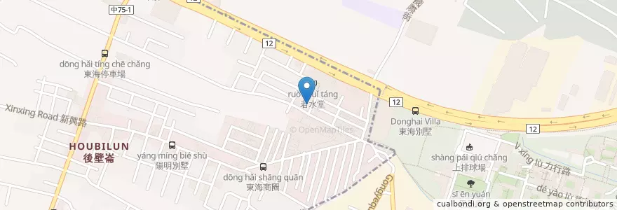 Mapa de ubicacion de 15分鐘炸雞 en 臺灣, 臺中市, 西屯區, 龍井區.