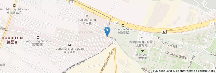 Mapa de ubicacion de Yes 58 義大利麵 en Taïwan, Taichung, 西屯區, 龍井區.