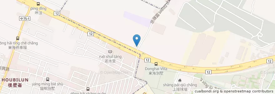 Mapa de ubicacion de 爆爆1987 夜市平價牛排 en تايوان, تاي شانغ, 西屯區, 龍井區.