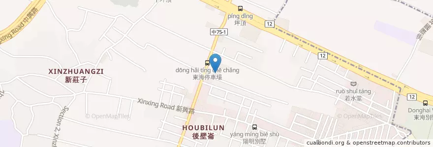 Mapa de ubicacion de 一品莊素食 en 台湾, 台中市, 龍井区.