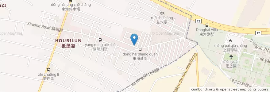 Mapa de ubicacion de 第一担 en Taïwan, Taichung, 西屯區, 龍井區.