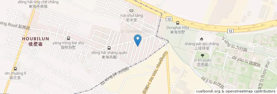 Mapa de ubicacion de 七巷牙醫 en Taiwan, Taichung, Xitun District.