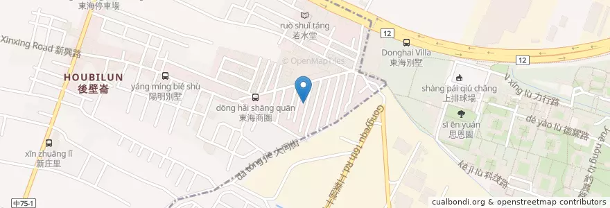 Mapa de ubicacion de 鐵木咖啡 en 臺灣, 臺中市, 西屯區.