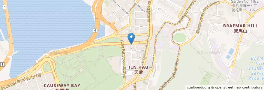Mapa de ubicacion de 榮發餐廳 en Çin, Guangdong, Hong Kong, Hong Kong Adası, Yeni Bölgeler, 灣仔區 Wan Chai District.