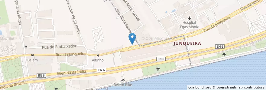 Mapa de ubicacion de Cabine en Portugal, Área Metropolitana De Lisboa, Lisbon, Grande Lisboa, Belém.