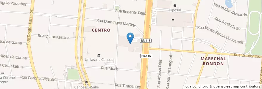 Mapa de ubicacion de Panvel en 巴西, 南部, 南里奥格兰德, Região Geográfica Intermediária De Porto Alegre, Região Metropolitana De Porto Alegre, Região Geográfica Imediata De Porto Alegre, Canoas.