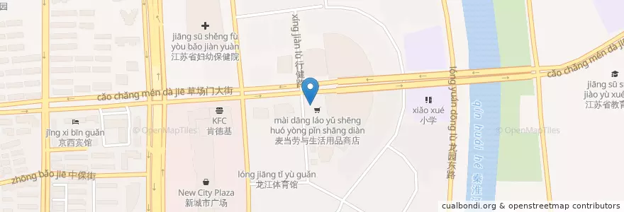 Mapa de ubicacion de McDonald's en China, Jiangsu, Nanquim, Distrito De Gulou.