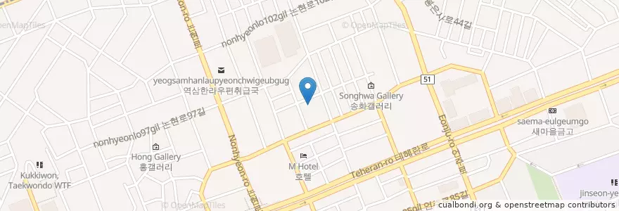 Mapa de ubicacion de 이도곰탕 en 韩国/南韓, 首尔, 江南區, 역삼동, 역삼1동.