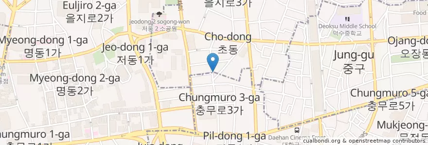 Mapa de ubicacion de 사랑방칼국수 (닭백숙) en Corea Del Sud, Seul.