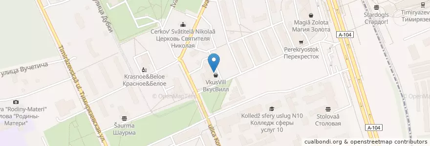 Mapa de ubicacion de ЛабКвест en 俄罗斯/俄羅斯, Центральный Федеральный Округ, Москва, Северный Административный Округ, Тимирязевский Район.