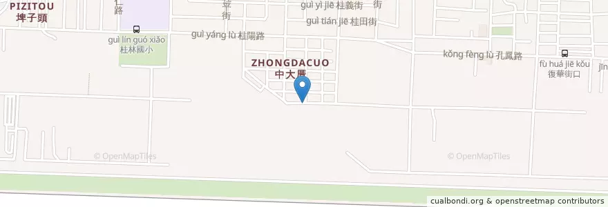 Mapa de ubicacion de 桂林南天宮 en Taiwan, Kaohsiung, 小港區.
