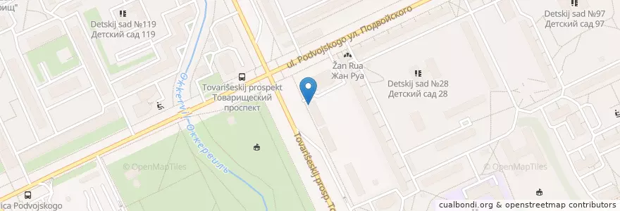 Mapa de ubicacion de Столички en Russia, Северо-Западный Федеральный Округ, Oblast' Di Leningrado, San Pietroburgo, Невский Район, Округ Оккервиль.