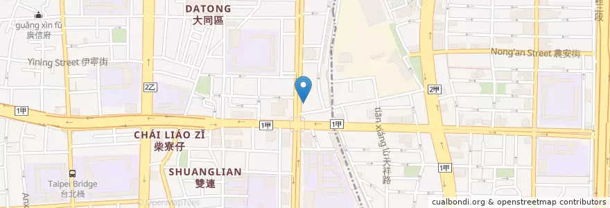 Mapa de ubicacion de 美加炸雞 en 臺灣, 新北市, 臺北市, 大同區.