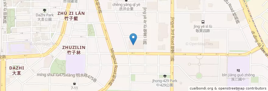 Mapa de ubicacion de 潮粵坊 en Taiwan, Nuova Taipei, Taipei, Distretto Di Zhongshan.