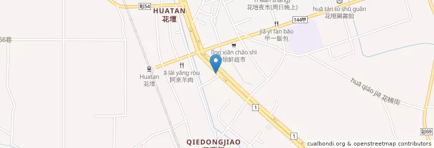 Mapa de ubicacion de 阿珠爌肉飯 en Taiwan, 臺灣省, 彰化縣, 花壇鄉.