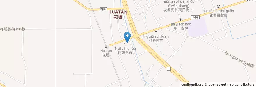 Mapa de ubicacion de 安昌肉圓 en 臺灣, 臺灣省, 彰化縣, 花壇鄉.
