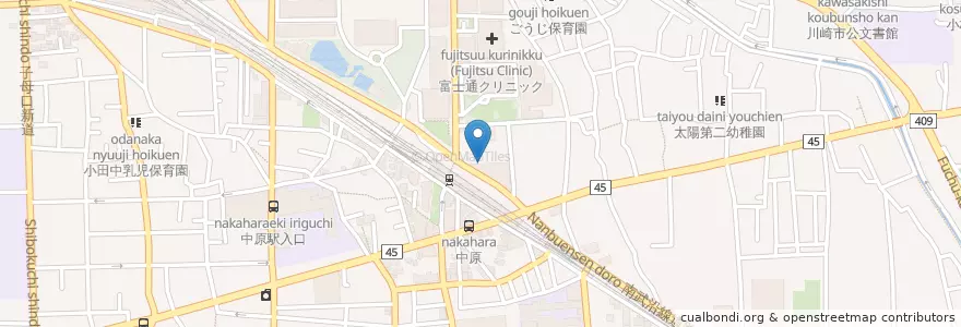 Mapa de ubicacion de 三井住友銀行ATM en Jepun, 神奈川県, 川崎市, 中原区.