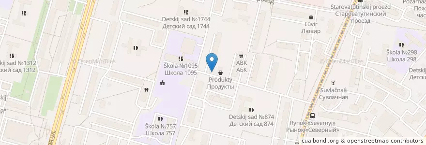 Mapa de ubicacion de Мечта en Russia, Distretto Federale Centrale, Москва, Северо-Восточный Административный Округ, Бабушкинский Район.