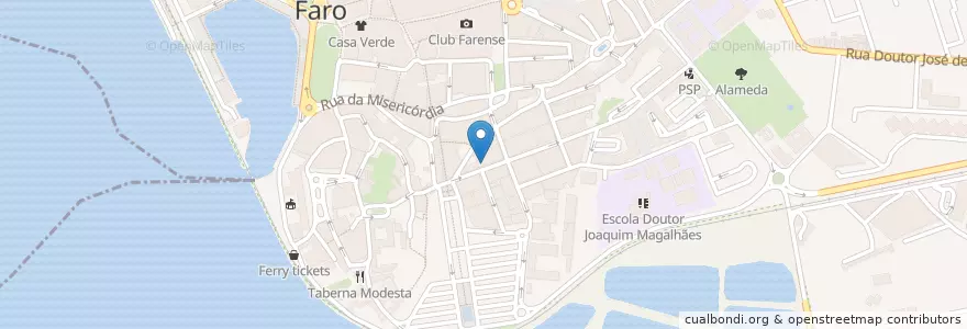 Mapa de ubicacion de Clínica de Podologia en 葡萄牙, Algarve, Algarve, Faro, Faro, Faro.