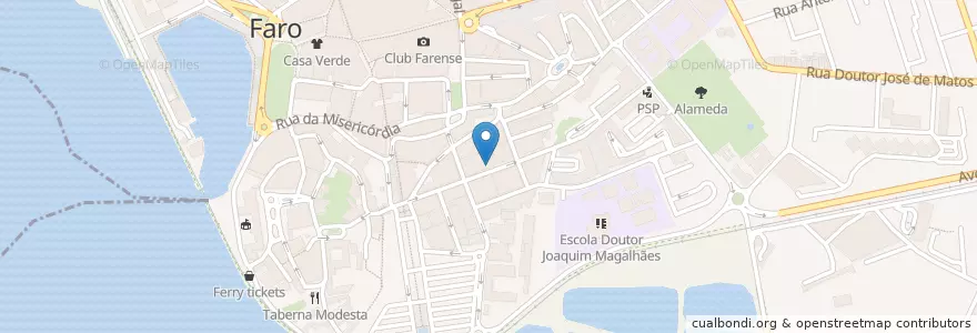 Mapa de ubicacion de Clínica dentária central de Faro en Portugal, Algarve, Algarve, Faro, Faro, Faro.