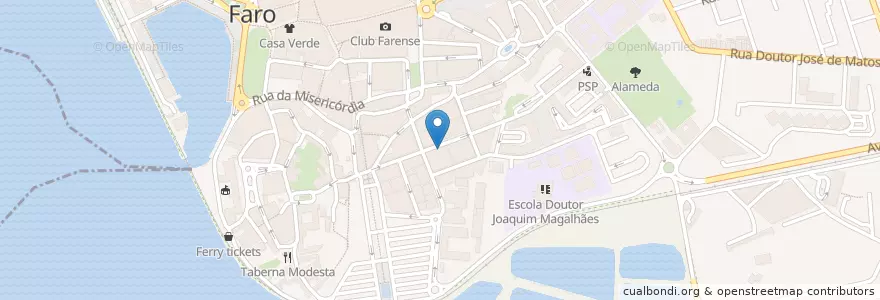 Mapa de ubicacion de A. Barbosa Neves - Serviços Médicos, Lda en 포르투갈, Algarve, Algarve, Faro, Faro, Faro.