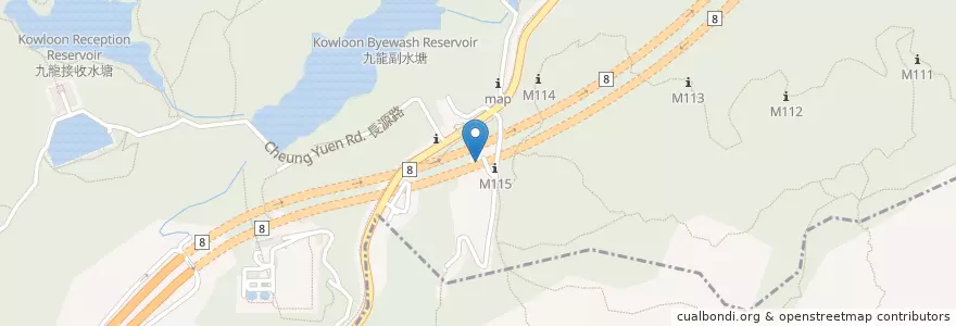 Mapa de ubicacion de 漁農自然護理署獅子山郊野公園九龍山管理站 AFCD LION ROCK COUNTRY PARK KOWLOON HILLS MANAGEMENT CENTRE en 中国, 広東省, 香港, 新界.