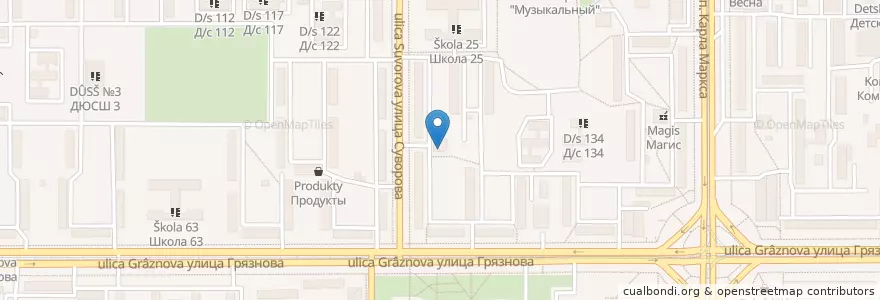 Mapa de ubicacion de Детская библиотека en Russia, Ural Federal District, Chelyabinsk Oblast, Magnitogorsk.