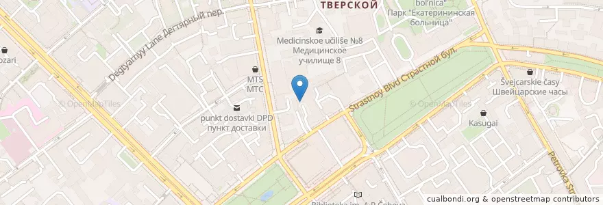 Mapa de ubicacion de Jawsspot en Rusia, Distrito Federal Central, Москва, Distrito Administrativo Central, Тверской Район.