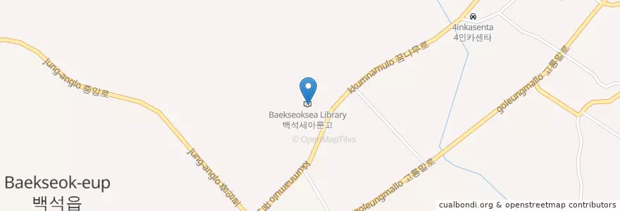 Mapa de ubicacion de 꿈을주는놀이방 en 韩国/南韓, 京畿道, 杨州市, 白石邑.