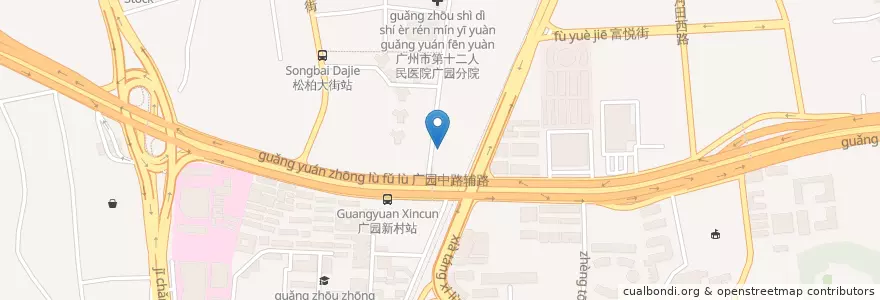 Mapa de ubicacion de 真功夫 en 中国, 広東省, 広州市, 白云区.